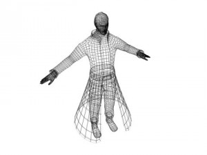 man in raincoat 3D 模型