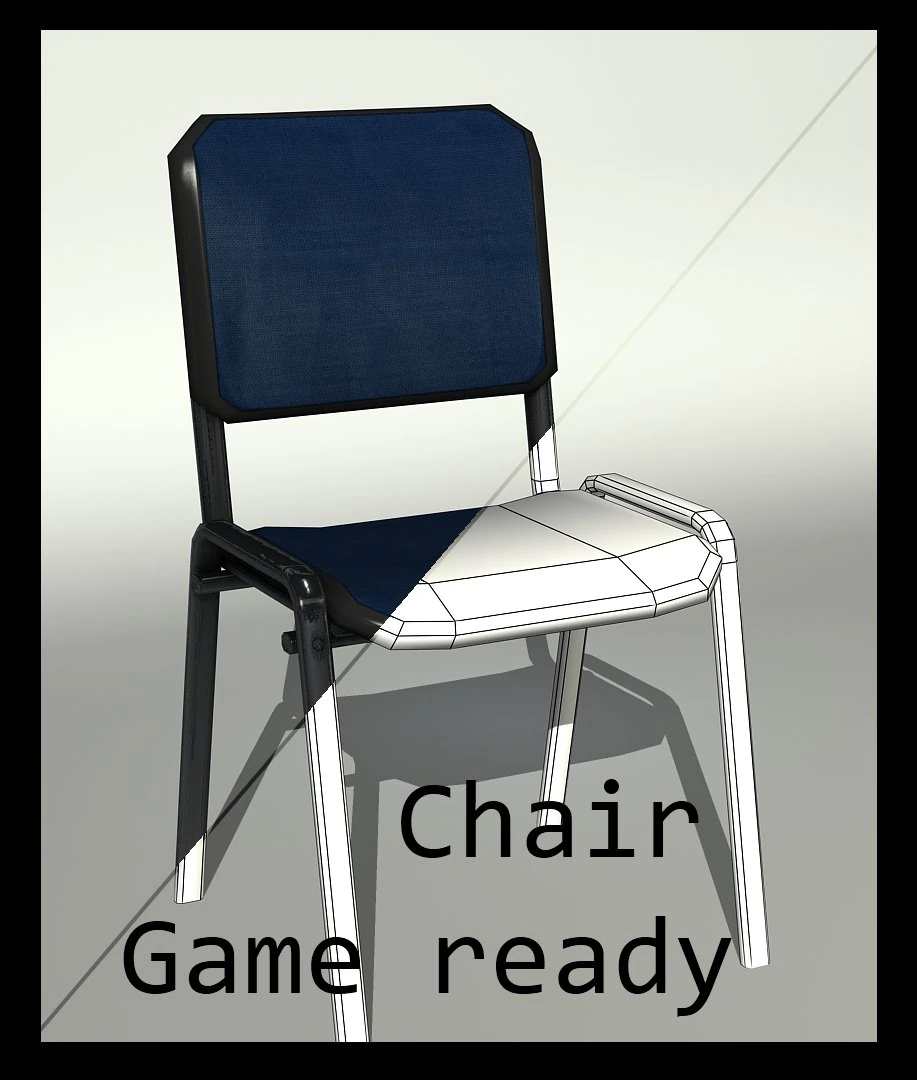 game ready chair 3D Model .c4d .max .obj .3ds .fbx .stl .blend 