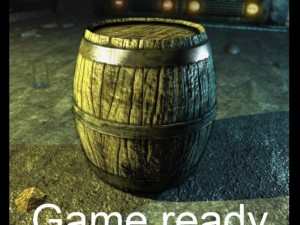 wooden barrel Model 3D
