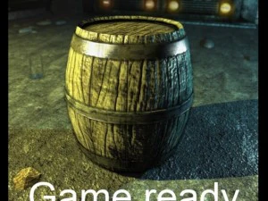 botte di legno Modello 3D