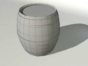 wooden barrel 3D 模型