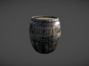 wooden barrel 3D 模型