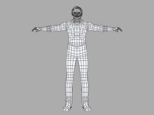 a man in a shirt 3D Model
