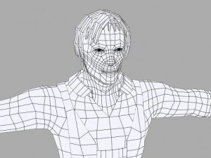 a man in a shirt 3D Model
