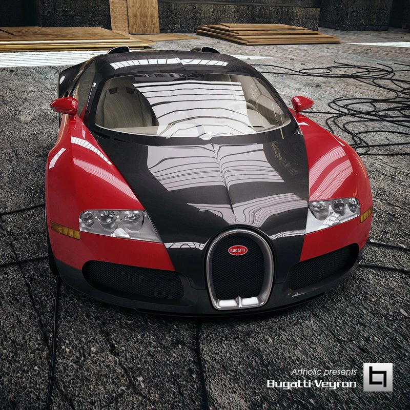 bugatti veyron 3D Model .c4d .max .obj .3ds .fbx .stl .blend