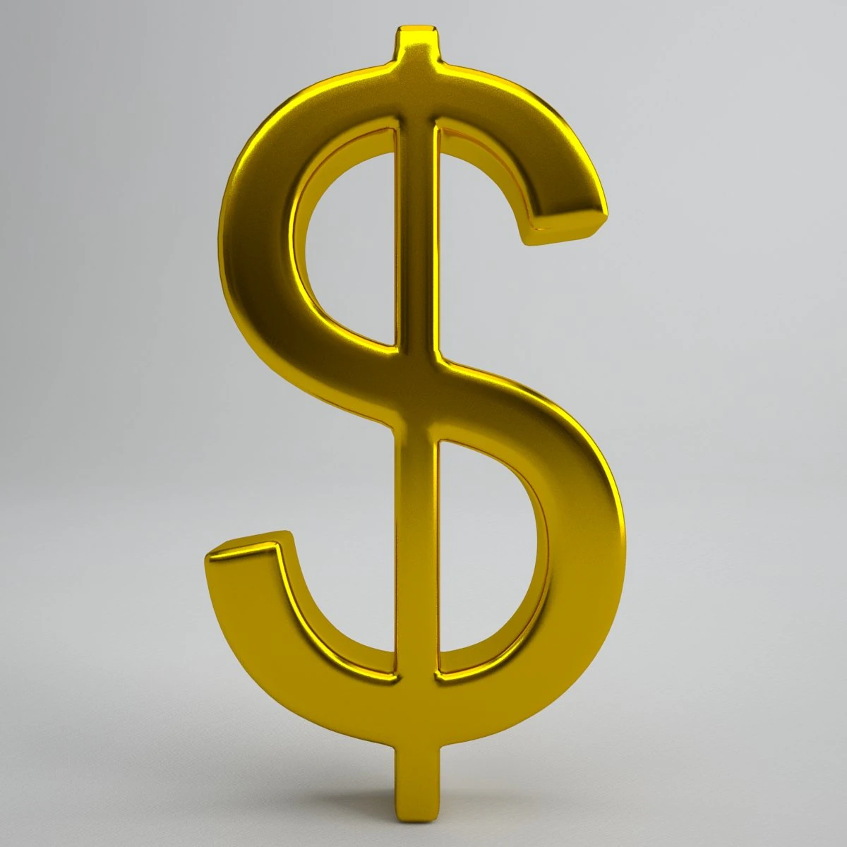 dollar sign 3D Model .c4d .max .obj .3ds .fbx .stl .blend 