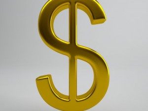 dollar sign Model 3D
