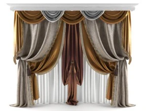 शास्त्रीय पर्दा 3D मॉडल