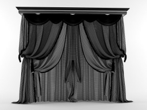 classical curtain 3D Model