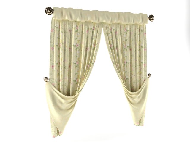 classical curtain 3D-Modell .c4d .max .obj .3ds .fbx .stl .blend 