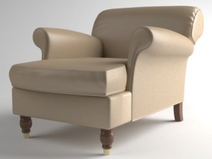 armchair baxter Modèle 3D