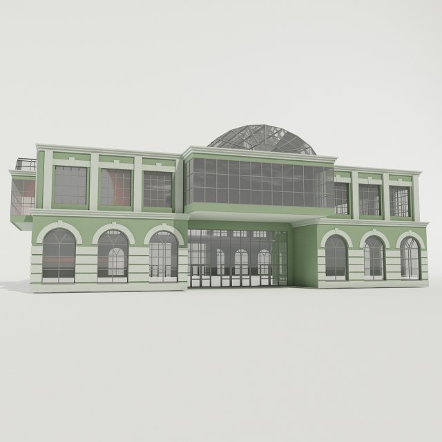 building Modelo 3D .c4d .max .obj .3ds .fbx .stl .blend 