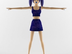 Girl anime Modèle 3D