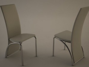 chair 1 white Modelo 3D