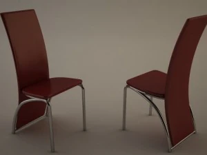 椅子1 红色 3D 模型