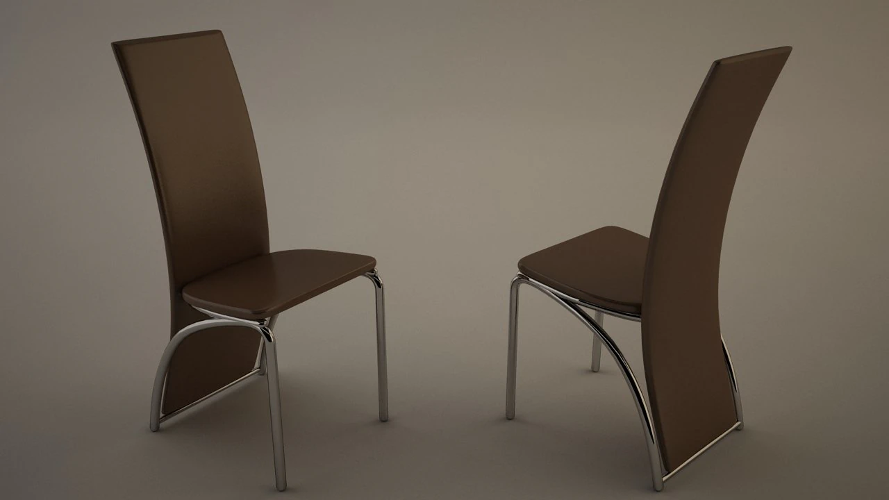 chair1 brown 3D Model .c4d .max .obj .3ds .fbx .stl .blend 
