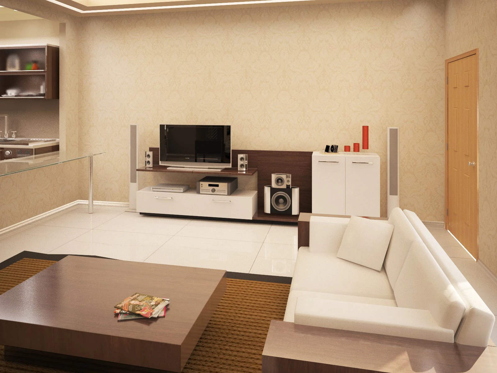 soggiorno Modello 3D .c4d .max .obj .3ds .fbx .stl .blend 