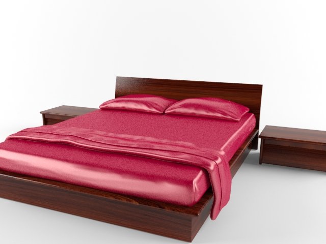 bed Model 3D .c4d .max .obj .3ds .fbx .stl .blend 