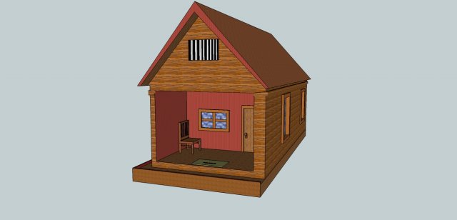 lil house 3D Model .c4d .max .obj .3ds .fbx .stl .blend 