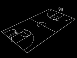 basketball court Model 3D
