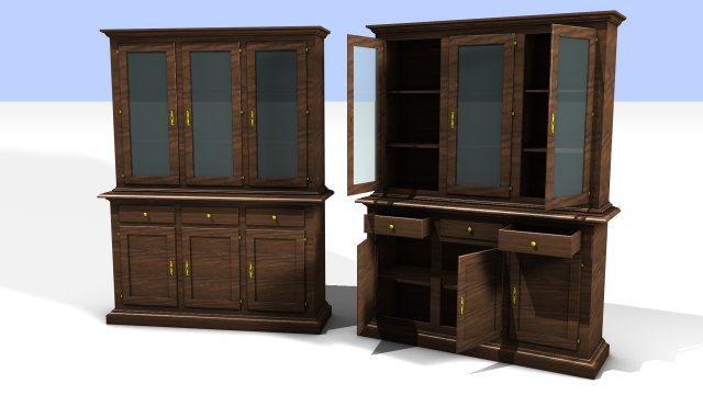 italian style cupboard Modèle 3D .c4d .max .obj .3ds .fbx .stl .blend 
