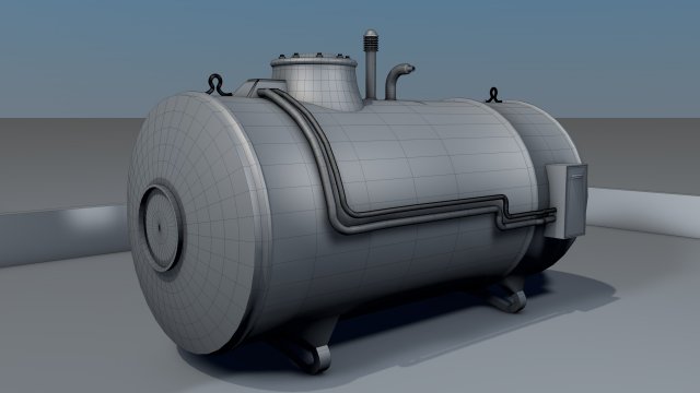 gas tank Modelo 3D .c4d .max .obj .3ds .fbx .stl .blend 