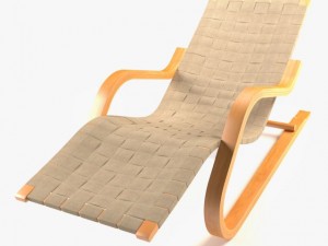 alvar aalto lounge chair Model 3D