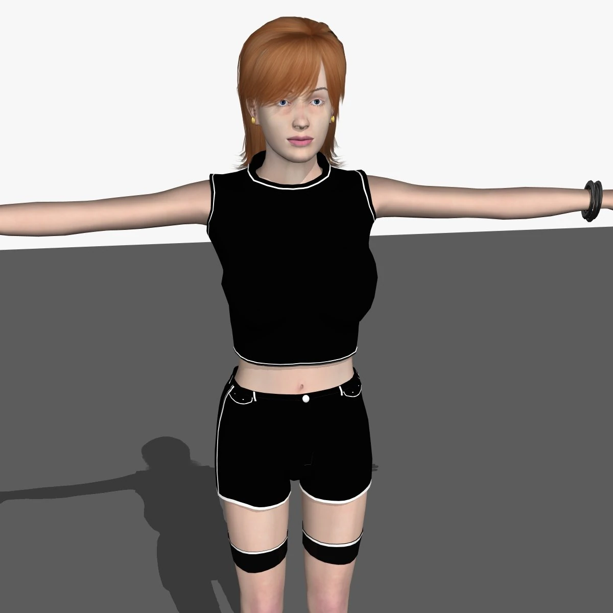 sexy girl ket 3D Model .c4d .max .obj .3ds .fbx .stl .blend