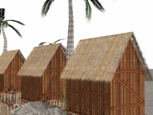 fantasy villege huts 3D Model