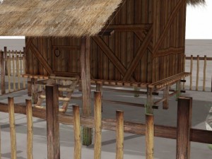 fantasy villege huts 3D Model