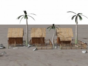 fantasy villege huts 3D Model