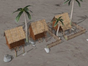 fantasy villege huts 3D Model