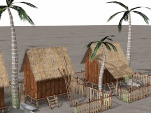 fantasy villege huts 3D Model