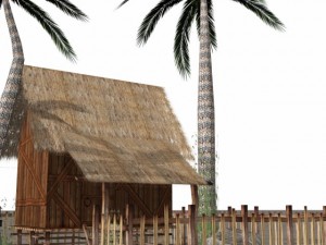 fantasy villege huts 3D Model