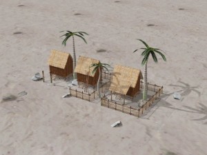 fantasy villege huts 3D Model