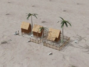 fantasy villege huts 3D Model