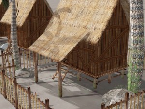fantasy villege huts 3D Model