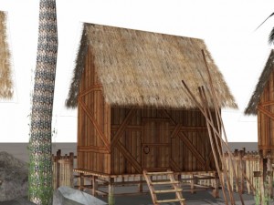 fantasy villege huts 3D Model