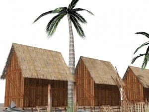 fantasy villege huts 3D Model
