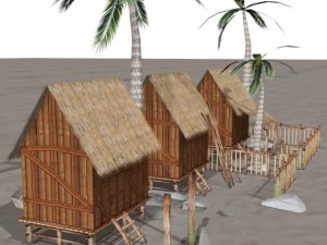 fantasy villege huts 3D Model
