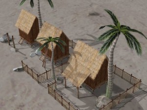 fantasy villege huts 3D Model