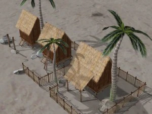 fantasy villege huts 3D Model