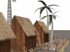 fantasy villege huts 3D Model