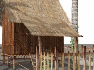 fantasy villege huts 3D Model