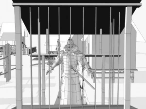 fantasy villege game set 3D Model