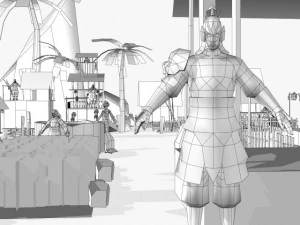 fantasy villege game set 3D Model