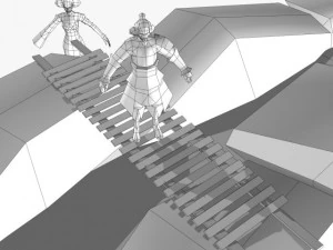 fantasy villege game set 3D Model
