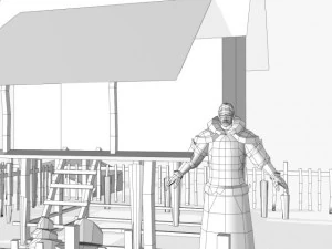 fantasy villege game set 3D Model