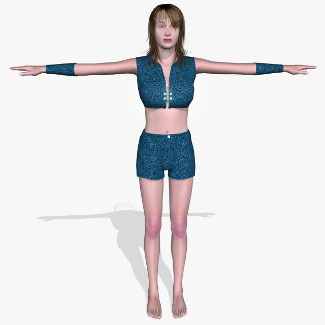 sexy girl aaisha 3D Model .c4d .max .obj .3ds .fbx .stl .blend