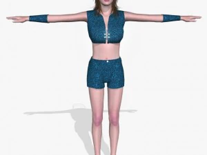 セクシーな女の子アイシャ 3Dモデル